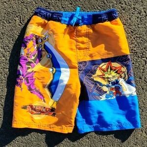 Vtg 1996 Yu-Gi-Oh! Boys Youth Swim Shorts Waist Size 24" 